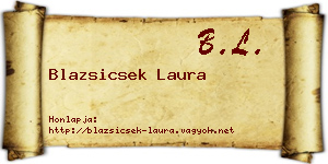 Blazsicsek Laura névjegykártya